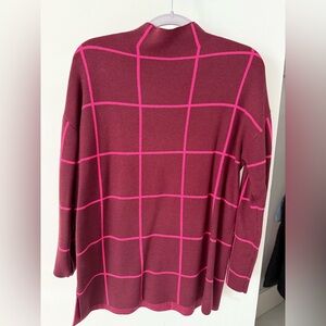 Loft Mockneck Grid Sweater